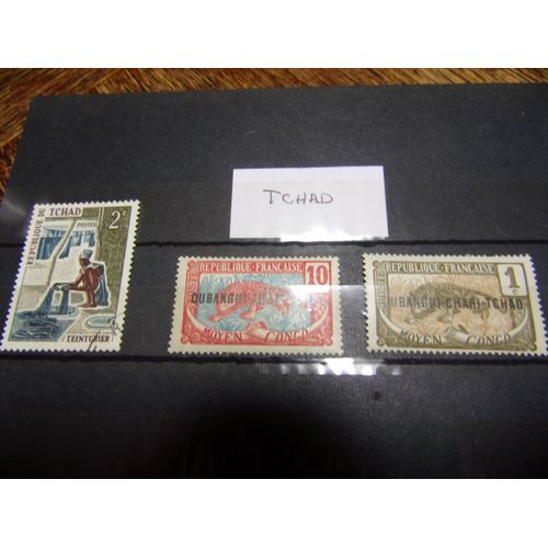 Tchad 2 Timbres Neufs Oubangui-Chari-Tchad