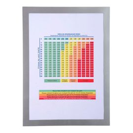 Exacompta Une Pochette Affichage Mural Magnetique, Pour Format A4, Cadre Couleur Argent