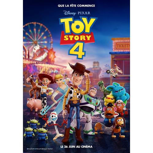 Toy Story 4 - Véritable Affiche De Cinéma Pliée - Format 120x160 Cm - De Josh Cooley Avec Les Voix De Tom Hanks, Tim Allen, Joan Cusack - Animation - 2019