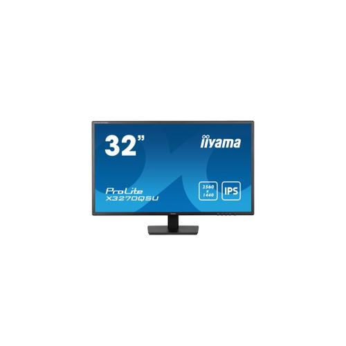 iiyama ProLite X3270QSU-B1 - Écran LED - 32" (31.5" visualisable) - 2560 x 1440 WQHD @ 100 Hz - IPS - 250 cd/m² - 1200:1 - 3 ms - 2xHDMI, DisplayPort - haut-parleurs - noir mat