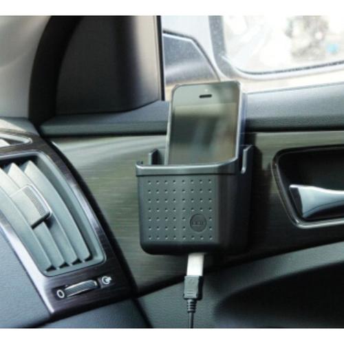 Etui De Rangement Voiture Pour Iphone Xs Smartphone Support Chargeur Universel (Noir)