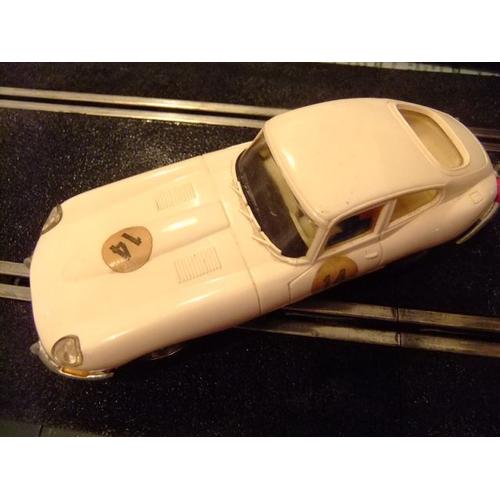 Scalextric Exin Jaguar E Ref. C 34 Blanc N 14 Made In Spain-Scalextric