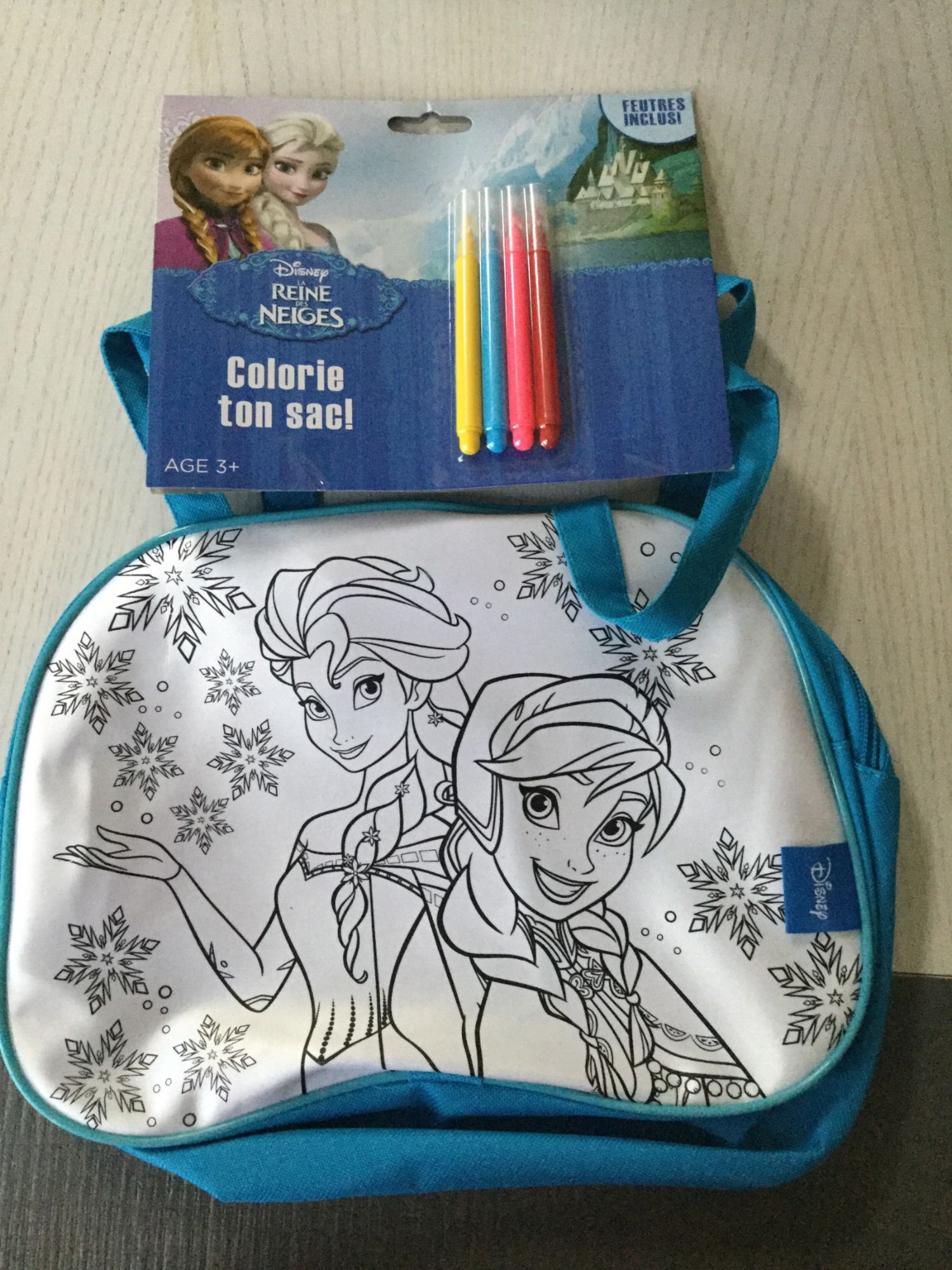 sac reine des neiges à colorier