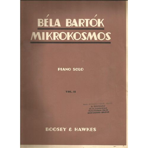 Mikrokosmos Volume 2 Piano Solo