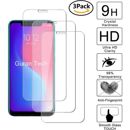 3 Pièces Glass Protector Pour Lenovo S5 Pro Smartphone Screen Verre Trempé Protecteur D'écran Résistant Aux Éraflures