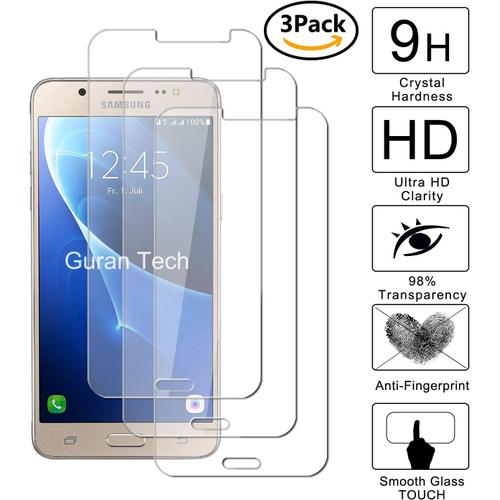 3 Pièces Glass Protector Pour Samsung Galaxy J5 2016 J510 Smartphone Screen Verre Trempé Protecteur D'écran Résistant Aux Éraflures