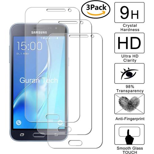 3 Pièces Glass Protector Pour Samsung Galaxy J3 2016 J310 / J3 2015 Smartphone Screen Verre Trempé Protecteur D'écran Résistant Aux Éraflures