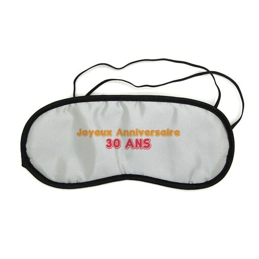 Masque De Nuit Pour Repos Voyage Et Sommeil Joyeux Anniversaire 30 Ans 2 Rakuten