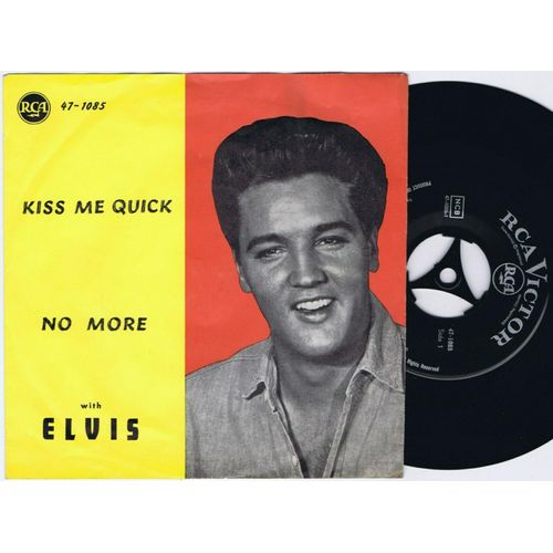 Kiss Me Quick / No More 45 Tours Danemark 1962 Rca 47-1085