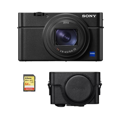 SONY RX100 IV compact 20.1 mpix + 64gb SD card + LCJ-RXF Jacket Case