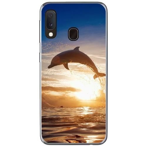 Coque Souple Pour Samsung Galaxy A40 Avec Impression Motifs Dauphin