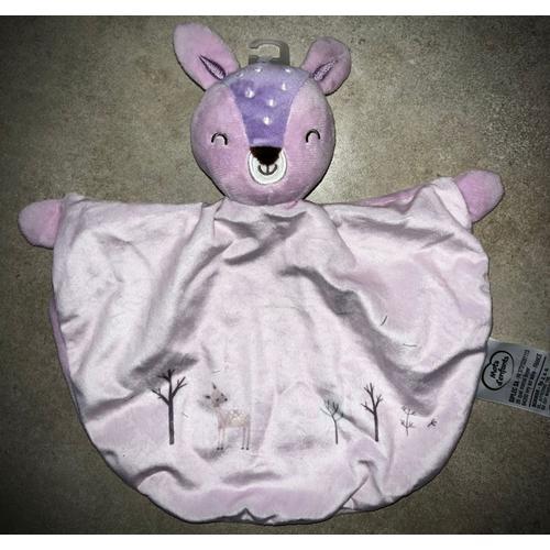Doudou Biche Mots D’Enfants Violet Parme Jouet Bébé Plush Sort Toy Comforter Animal Forest Baby