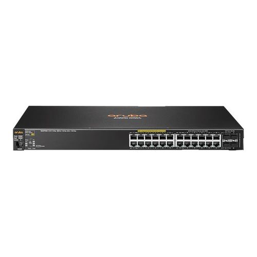 HPE Aruba 2530-24G-PoE+ - Commutateur - Géré - 24 x 10/100/1000 (PoE+) + 4 x Gigabit SFP - de bureau, Montable sur rack, fixation murale - PoE+