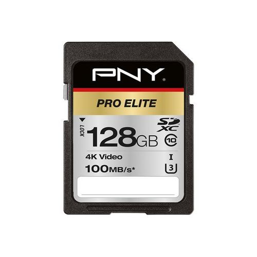 PNY PRO Elite - Carte mémoire flash - 128 Go - UHS-I U3 / Class10 - SDXC UHS-I