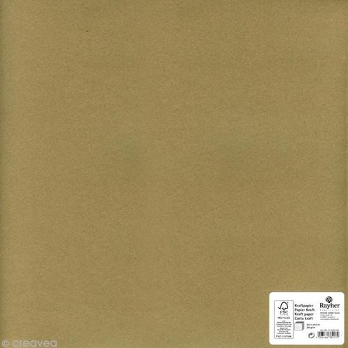 Carte A4 210x297mm Kraft (La Feuille) - Rayher