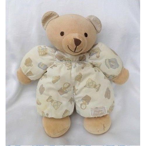 Doudou Peluche Ours Beige Corps Tissu Coquillage Brosse A Dent Savon Tartine Et Chocolat