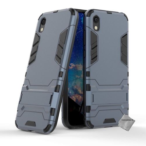 Housse Etui Coque Rigide Anti Choc Pour Huawei Y5 (2019) + Verre Trempe - Bleu Fonce