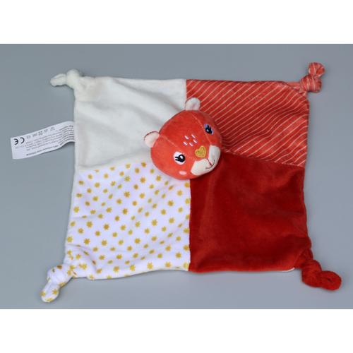 Doudou Écureuil Plat Orange Blanc Jinhua