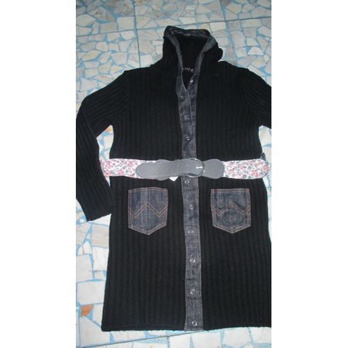 Gilet Robe À Capuche + Ceinture Taille Xxs