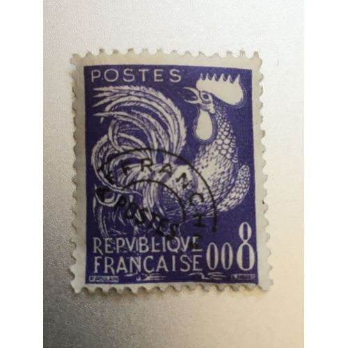 Timbre Préoblitéré De 8c De Type Coq Gaulois Année 1960 N°119
