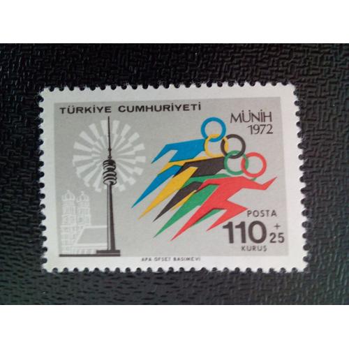 Timbre Turquie M I 2262 Jeux Olympiques De Munich 1972 ( 3712 )