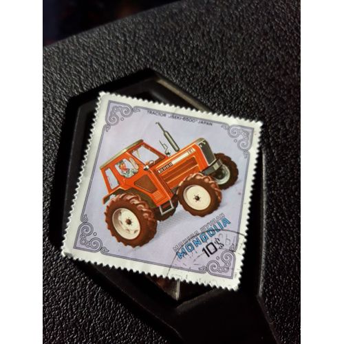 Timbre Tracteur Mongolie Mongolia Tp6