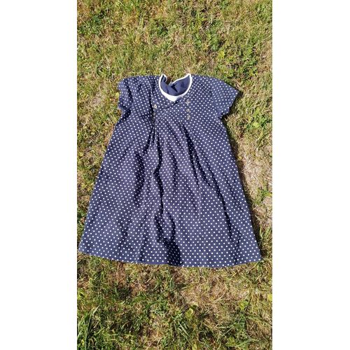 Tunique Bleue À Pois Blanc H&m 11/12 Ans
