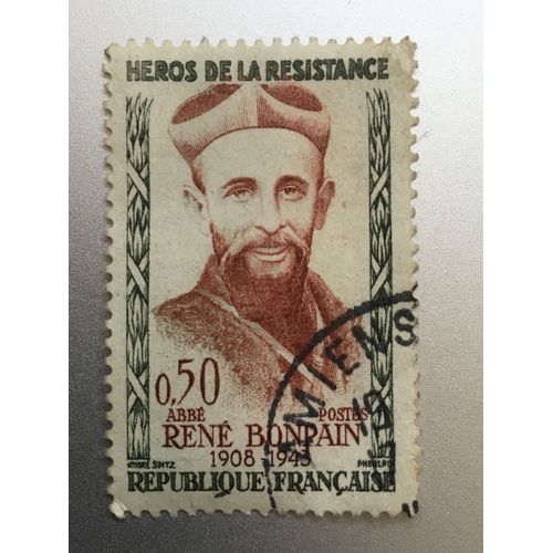 Timbre France 1960 Abbé René Bonpain Yvert 1252
