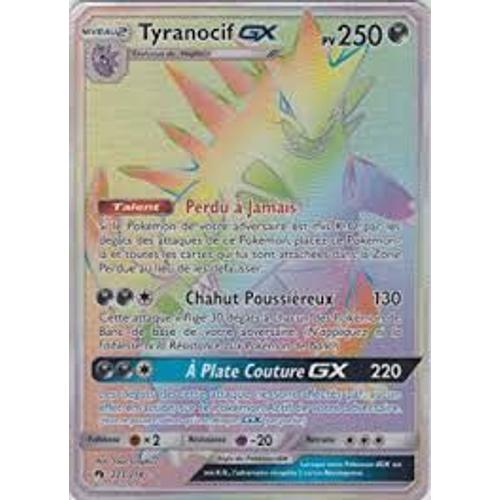 Carte Pokemon Sl8 Tonnerre Perdu : Tyranocif Gx Secrète 223 214