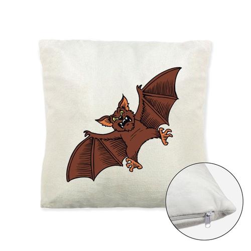 Coussin Doux Polaire Imprimé 40x40 Cm Chauve Souris Cartoon