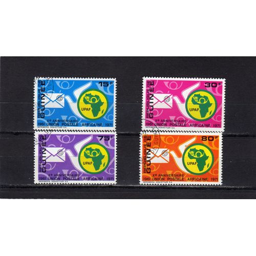 Timbres-Poste De La République De Guinée (10ème Anniversaire De LUnion Postale Africaine)