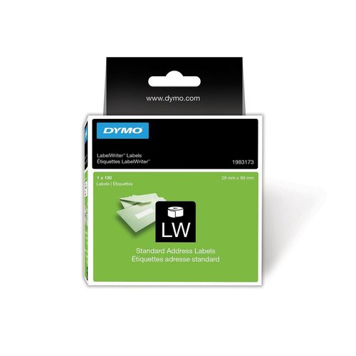 DYMO LabelWriter Standard - Auto-adhésif - blanc - 28 x 89 mm 130 étiquette(s) (1 rouleau(x) x 130 étiquettes adresses