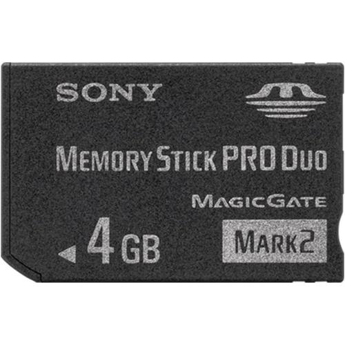 Carte mémoire SONY memory stick Pro Duo mark 2 4GO noire