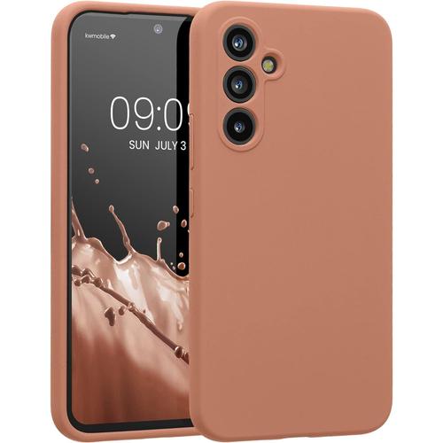 Coque De Protection Compatible Avec Samsung Galaxy A54 5g - Coque De Protection Caoutchoutée En Silicone En Argile Orange