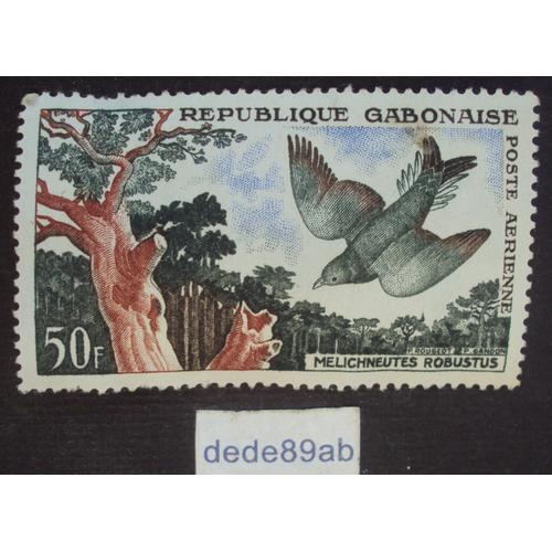République Gabonaise.. 50 F Oiseau : Melichneutes Robustus . Neuf Avec Gomme.
