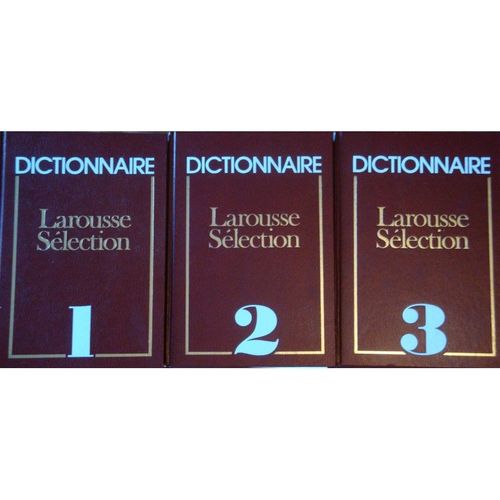 Dictionnaire Larousse Sélection Couleurs - 3 Tomes 1979