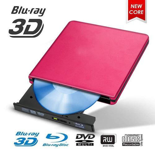 Lecteur CD/DVD Externe, Externe Graveur DVD Blu Ray USB 3.0 Bluray 3D,  Portable CD/DVD Player