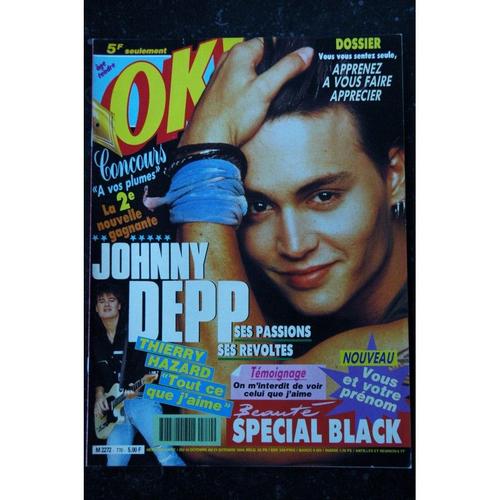 Ok ! Âge Tendre 770 Oct 1990 Cover Johnny Depp Thierry Hazard Phil Barney