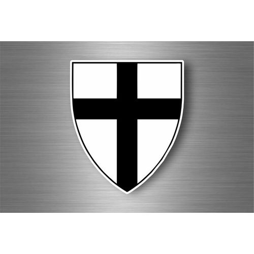 Autocollant Sticker Drapeau Blason Templier Knights Templar Teuton