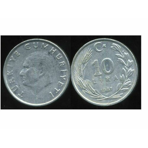 Pièce Monnaie 10 Lira Turquie - 1987