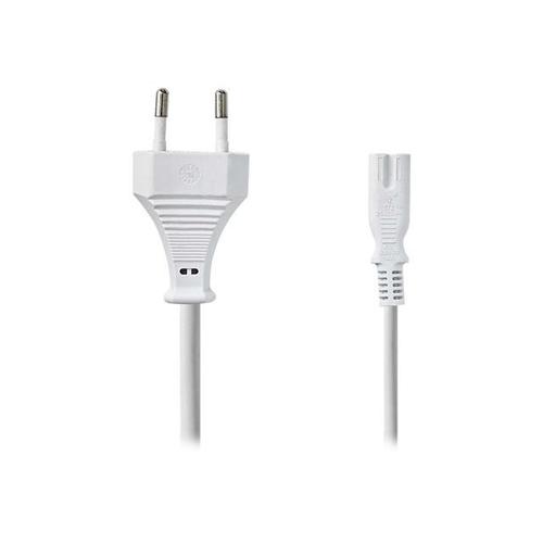 Nedis - Câble d'alimentation - Europlug (M) pour power IEC 60320 C7 - 2 m - blanc