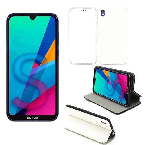 Housse Huawei Y5 2019 Blanche - Etui Blanc Coque Huawei Y5 2019 Protection Antichoc À Rabat Smartphone 2019 - Accessoires Pochette Case Xeptio