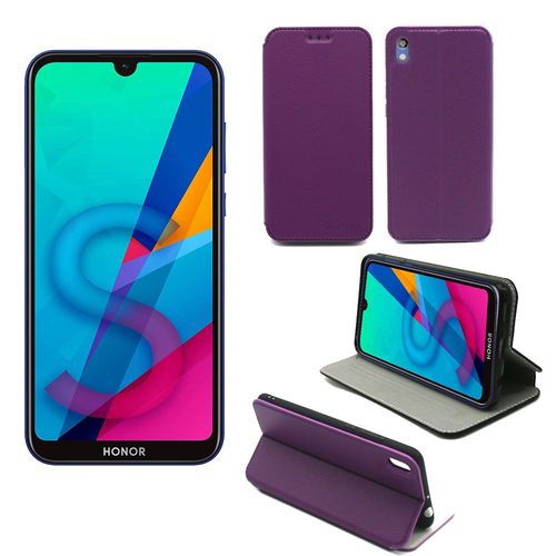 Housse Huawei Y5 2019 Violette - Etui Violet Coque Huawei Y5 2019 Protection Antichoc À Rabat Smartphone 2019 - Accessoires Pochette Case Xeptio