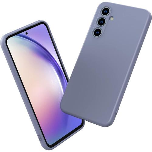 Coque En Silicone Liquide Pour Galaxy A54 5g, Coque De Protection En Silicone Antichoc Avec Doublure En Microfibre Douce Et Résistante Aux Rayures Pour Samsung Galaxy A54 5g 2023 Gris