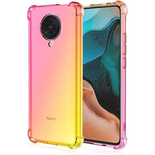 Coque De Protection Pour Xiaomi Poco F2 Pro/Redmi K30 Pro/Redmi K30 Pro Zoom, Renforcement De La Version À Quatre Angles \U2013 Coque De Protection En Silicone Souple Avec Protection Contre Les Chutes Rose/Or