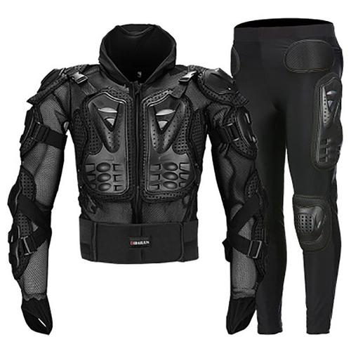 Combinaison De Moto Armure Homme Costume 2 Pièces Veste + Pantalon Ensemble  De Vêtement Protection Complète Du Corps Zs306056c