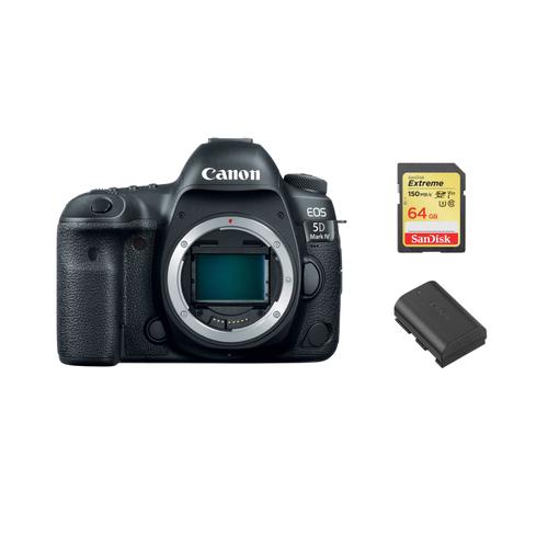 CANON EOS 5D IV reflex 30.4 mpix Boîtier nu + 64GB SD card + LP-E6N Battery
