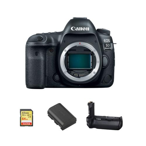 CANON EOS 5D IV reflex 30.4 mpix Boîtier nu + 64GB SD card + LP-E6N Battery + BG-E20 Battery Grip