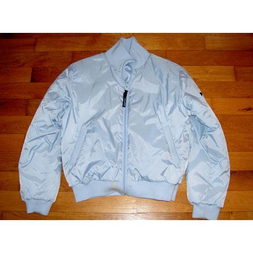 Blouson Parka Doublé Style Bombers Bleu Clair United Colors Of Benetton Taille 10 Ans.