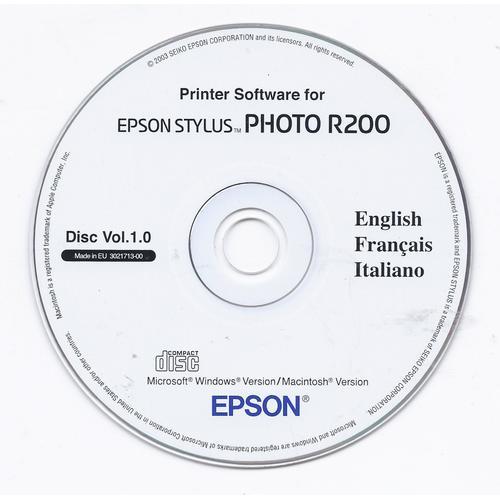 Cd Printer Software For Epson Stylus Photo R200 Vol. 1.0